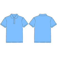 light blue polo shirt mockup illustration