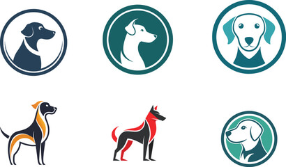 Dog logo collection symbol  for business  vector illustration