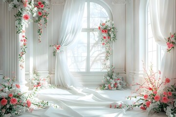 A luxury wedding background generative AI