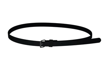 Black  female belt. vector illustration