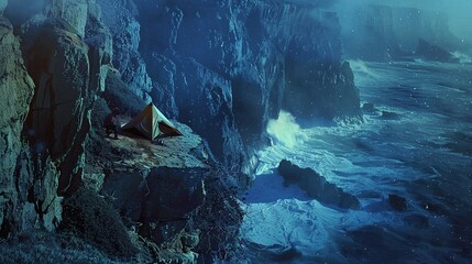 Teetering on the edge ,On the brink of disaster ,Dangerously perched