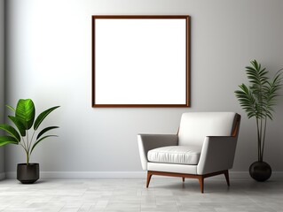 Minimalist decorative frame with clean lines and subtle accents, ideal for modern and sophisticated design projects