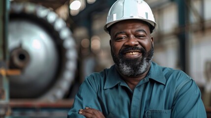 A Smiling Industrial Worker Portrait