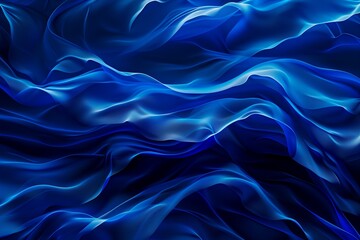 Obraz premium Abstract Blue Satin Waves