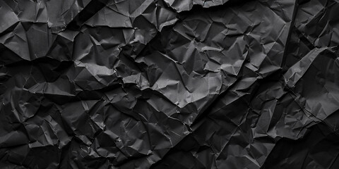 Black crumbled paper banner