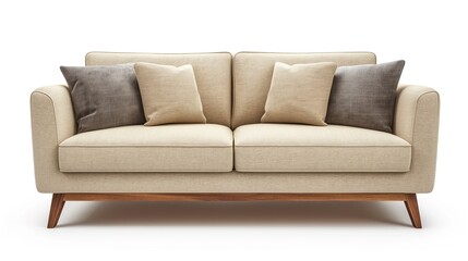 A sofa isolated on white background.