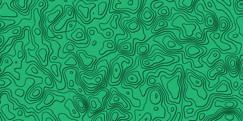 Contour art pattern based on geographic elevation for abstract design

