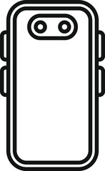 Vector illustration of a smartphone line icon in simple and minimalistic design, perfect for mobile app interface, symbolizing modern digital communication and wireless technology