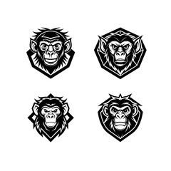 Obraz premium a monkey head with a crown on it 