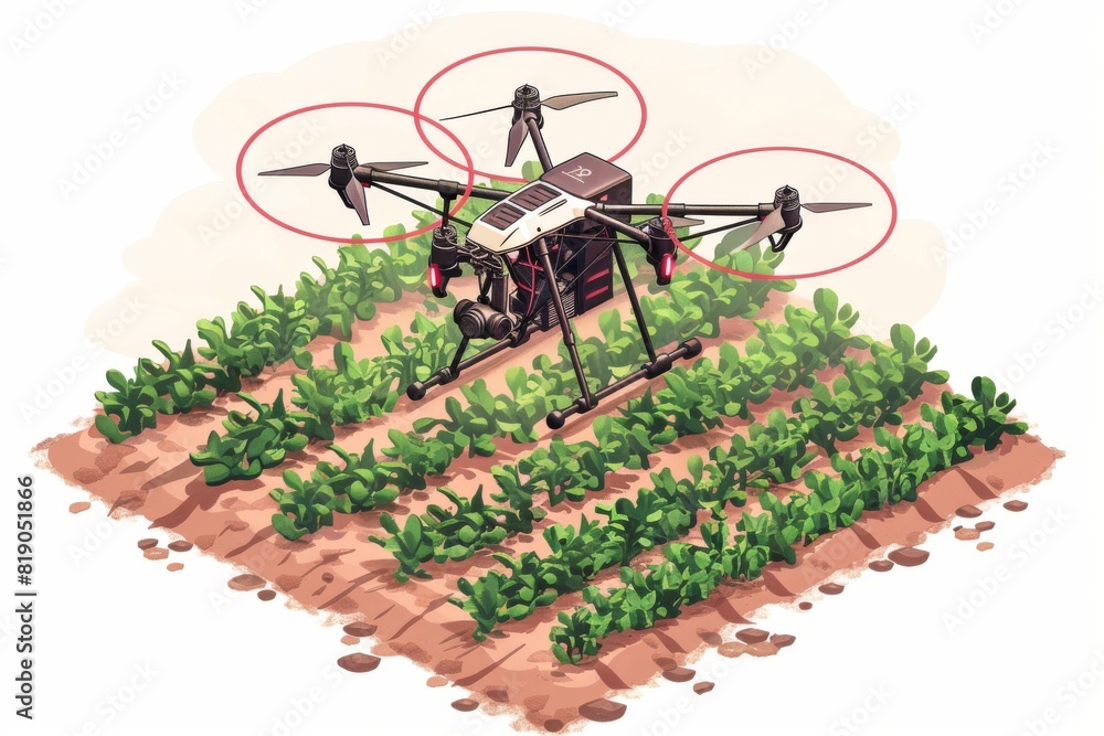 Poster efficient pesticide applications in robotic farming with research on sensors and control systems in 
