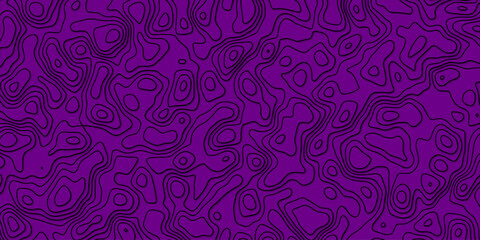 Abstract visualization of terrain using continuous curving contour lines

