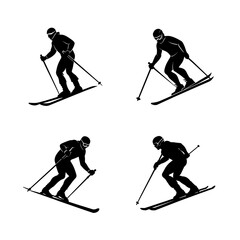 skier silhouette illustration