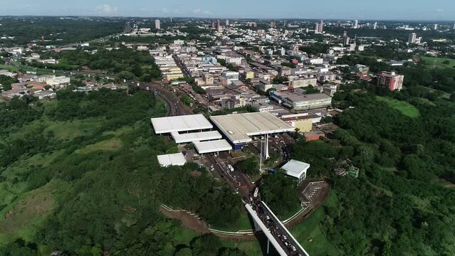 Videos feitos com drone da fronteira do Brasil com o Paraguai, as imagens mostram a Ponte da Amizade e A ciudad del este ou CIDADE DE LESTE e tamb&eacute;m a aduana da receita federal