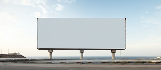 Obraz premium Highway Billboard Mockup Effective Outdoor Advertising by the Motorway. copy space available