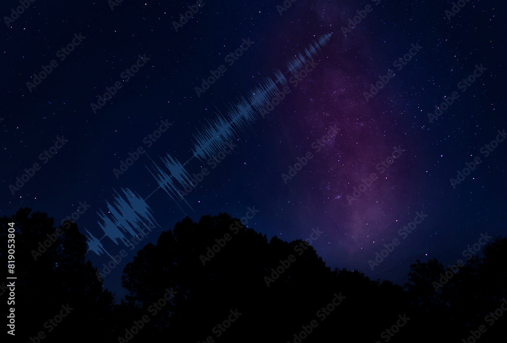 Wall mural radio signals from a distant planet