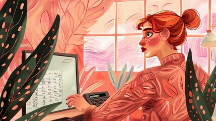 Finance industry professional analyzing data and preparing reports