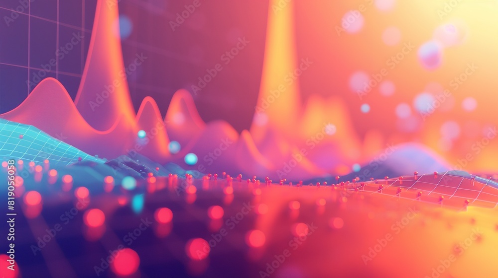 Poster an abstract background featuring a colorful waves and lines.