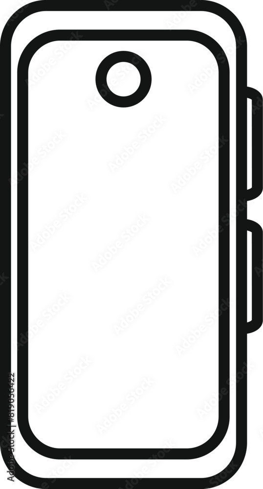 Aufkleber modern smartphone outline vector illustration with minimalistic design and sleek black and white lin