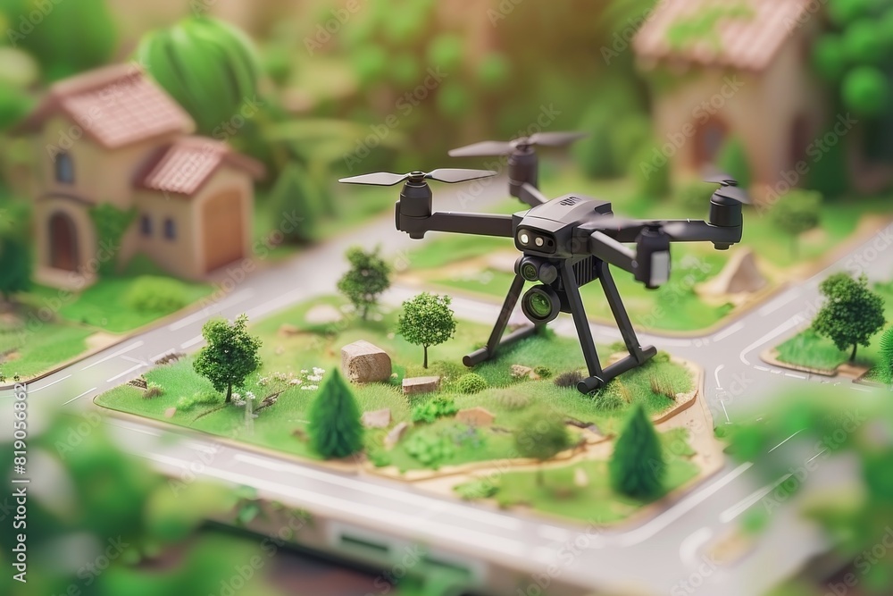 Poster smart farm technology applications in drone view farming for innovative smart farming techniques usi