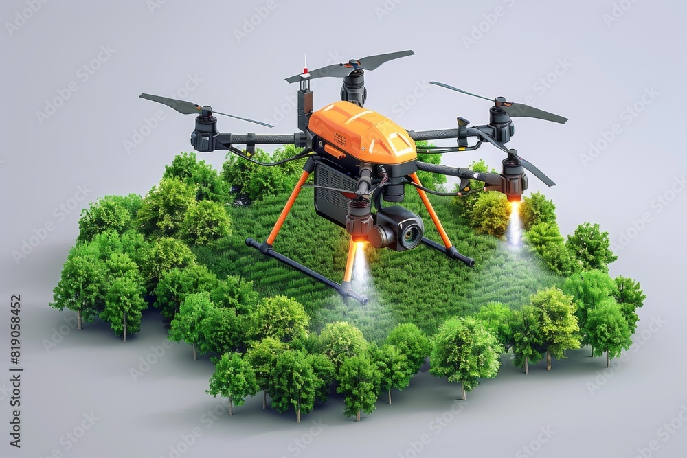 Poster efficient agricultural management with drone technology for automated smart farming in digital agric