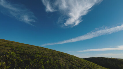 Bright sky with cloud in landscape