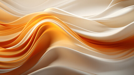 Une texture de soie satinée forme une vague d'or lumineuse, évoquant un mouvement fluide et une douce décoration dans cette conception de papier peint.