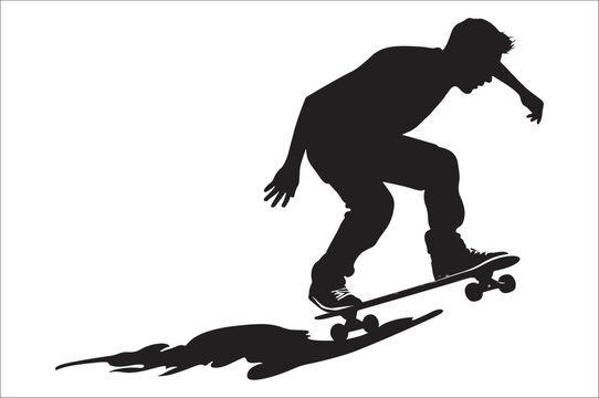 recommend clip art: Skateboarders Silhouette Vector Illustration, skateboarders silhouettes Vector collection.