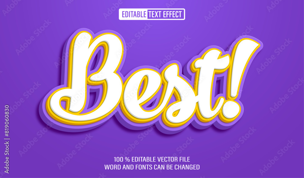 Poster editable 3d text style effect - best text effect template