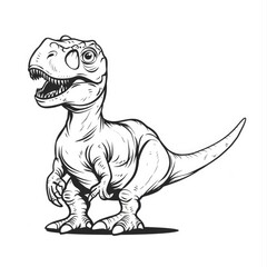 Obraz premium Dinosaur model for coloring. white background