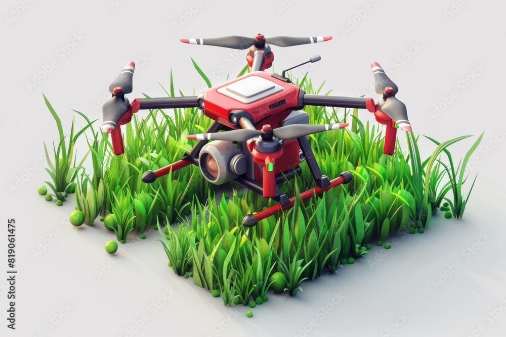 Poster smart precision farming techniques using drone technology for efficient tulip fertilization in agric