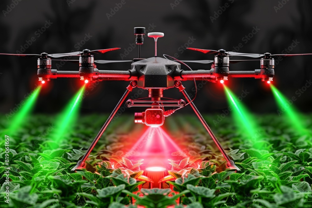 Poster efficient agricultural field management with drone technology in tulip farming using smart precision