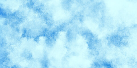 Natural and cloudy fresh blue sky background, shiny and soft sky blue watercolor texture, blurred and grainy Blue powder explosion, watercolor abstract grunge blue paper texture painting background.