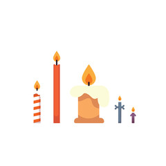 Halloween candles icon set illustration with transparent background