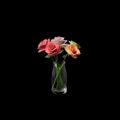 flowers in a glass vase