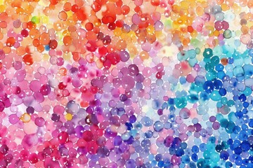 A vibrant multicolored background filled with bubbles. Perfect for adding a fun and playful touch to any design project