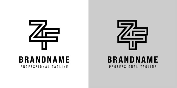 Letters ZF Monogram Logo, suitable for any business with ZF or FZ initials