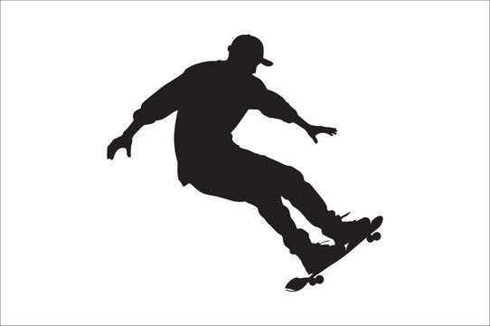 recommend clip art: Skateboarders Silhouette Vector Illustration, skateboarders silhouettes Vector collection, skateboarder silhouettes.