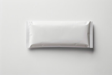Overhead flat lay view of energy protein bar or chocolate bar snack packaging template design