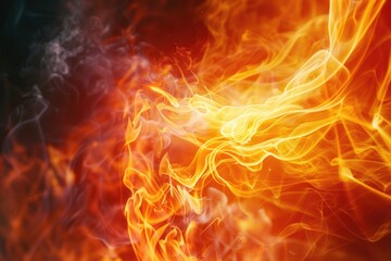 Fototapeta premium A close-up image of a fire with smoke rising, perfect for adding warmth and ambiance to your projects
