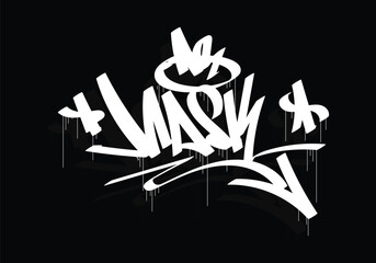 MASK graffiti tag style design