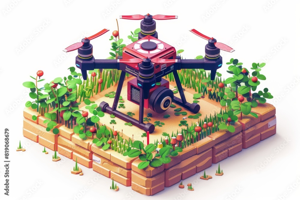 Poster advanced robotic agriculture techniques in sustainable vine productivity using efficient drone techn