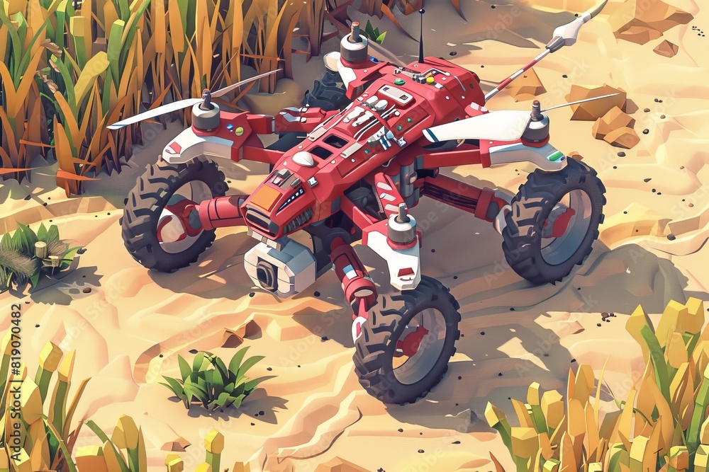 Poster advanced multifunctional farming techniques in agricultural nutrition with drone technology for auto