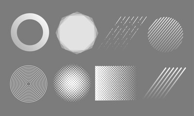 円、ストライプなどのパーツ