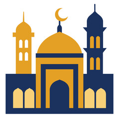 Mosque icon, building and architecture , mosque and minaret vector icon, vector