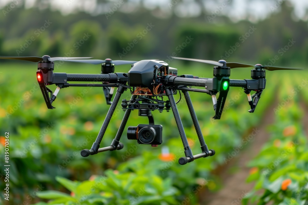 Aufkleber advanced isometric small land innovation with automated drone technology for farming expansion and e