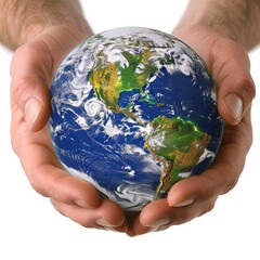 hands holding earth