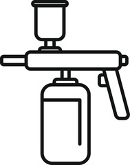 Line art illustration of a pressure spray bottle, suitable for various design needs