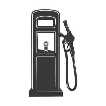 recommend clip art: silhouette gas pump black color only