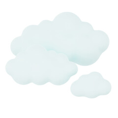 Cloudy 3d render weather icons set