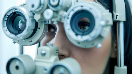 Patient getting a vision test with optometrist, illustrating importance of regular eye exams for vision health